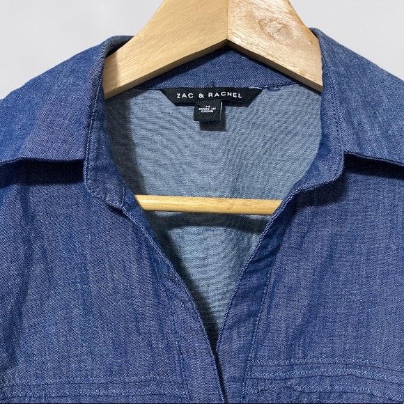 Zac & Rachel Denim Style Button Down Shirt - Picture 5 of 5